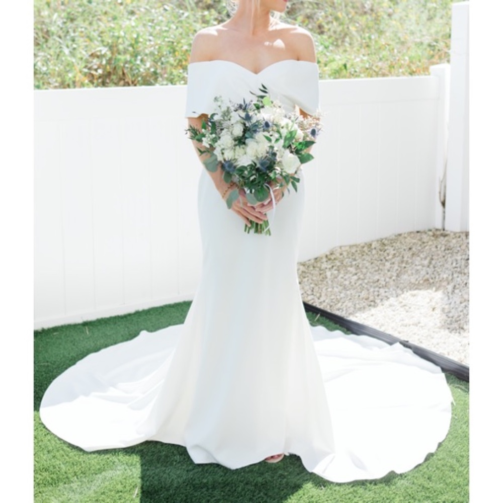 Off the Shoulder Wedding Gown by Coastal Knot Bridal